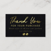 De Visite Spa Gold Text Fait Maison Sur Carte Noire (Dos)