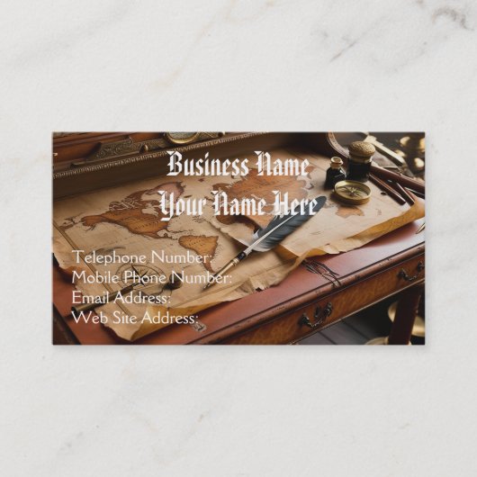 De Visite Steampunk Vintage Vieux Monde Thème Carte (Devant)