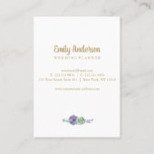 De Visite Succulente carte violet or bonjour (Dos)