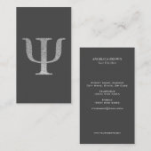 De Visite Symbole Psi Parties scintillant Faux Silver Carte  (Devant / Derrière)
