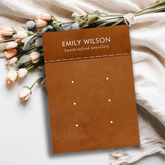 DE VISITE TEXTURE EN CUIR TANÉ 3 ÉTUDIANT CARTE D'AFFICHAGE