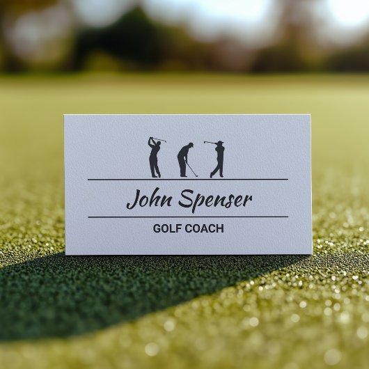 De Visite Trainer Coach Golf Simple Design Carte blanche