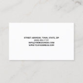 De Visite Trainer Coach Golf Simple Design Carte blanche (Dos)