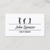 De Visite Trainer Coach Golf Simple Design Carte blanche (Devant)