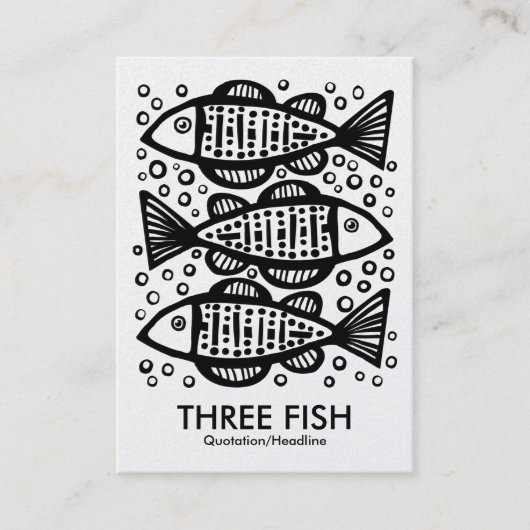 De Visite Trois Poissons - Carte Or (Devant)