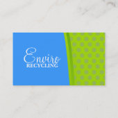 De Visite Vert et bleu pointille la carte moderne (Dos)