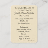 De Visite Vierge Marie Baptême Souvenir Carte Sainte (Dos)