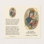 De Visite Vierge Marie Jésus catholique Funérailles Carte Sa (Extérieur déplié)
