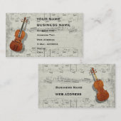De Visite Violon - carte d'industrie musicale (Devant / Derrière)