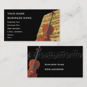 De Visite Violoncelle - carte d'industrie musicale (Devant / Derrière)