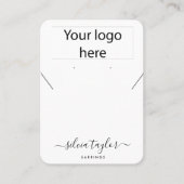 De Visite Votre logo bijoux collier d'oreille carte d'affich (Devant)