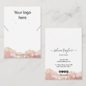 De Visite Votre logo bijoux collier d'oreille carte d'affich (Devant / Derrière)