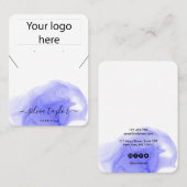 De Visite Votre logo bijoux collier d'oreille carte d'affich (Devant / Derrière)