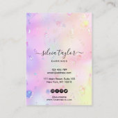 De Visite Votre logo bijoux collier d'oreille carte d'affich (Dos)