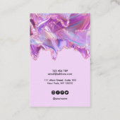 De Visite Votre logo bijoux collier d'oreille carte d'affich (Dos)