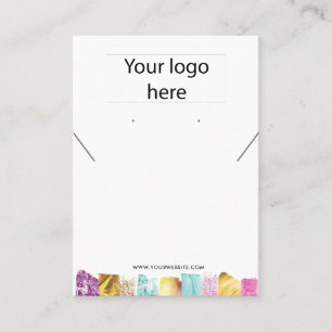 De Visite Votre logo bijoux collier d'oreille carte d'affich