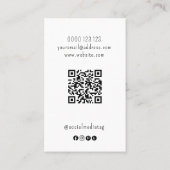 De Visite Votre logo carte d'oreille en métal Vague Code QR (Dos)