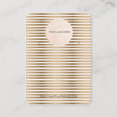 De Visite Votre Logo Gold Strip Écouter la carte d'affichage (Devant)