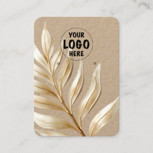 De Visite Votre logo Kraft Gold Leaf carte d'oreille grand