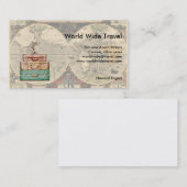De Visite Voyage mondial Luggae et carte (Devant / Derrière)