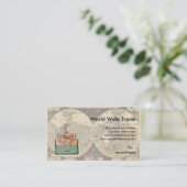 De Visite Voyage mondial Luggae et carte (Debout devant)