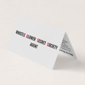 De Visite Whistle Blower Secret Service pliant Bus. Carte (Dos)