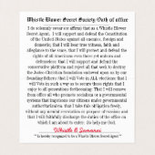 De Visite Whistle Blower Secret Service pliant Bus. Carte (Intérieur déplié)