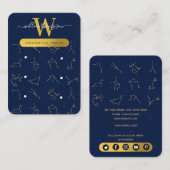 De Visite Zodiac Constellations Bijoux Carte d'affichage (Devant / Derrière)