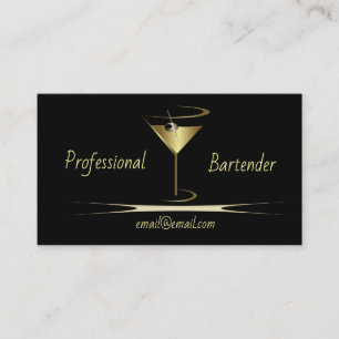 De visitekaartjes van de barman - Gouden elegante