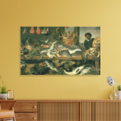 De vismarkt, 1618-21 canvas afdruk (Insitu (Woonkamer))