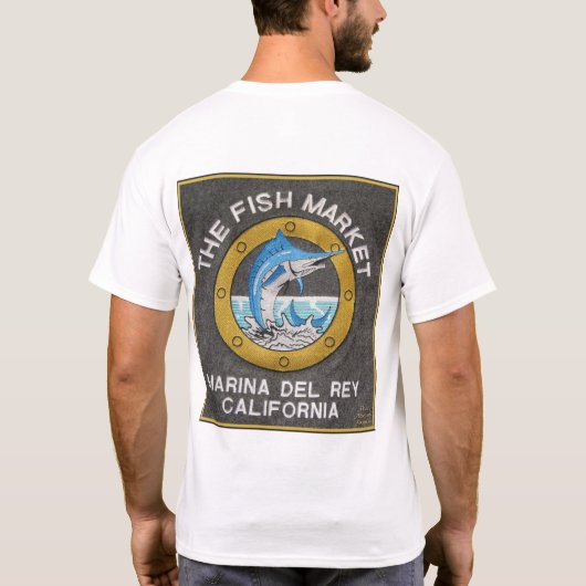 De vismarkt - Marina del Rey CA T-shirt (Achterkant)