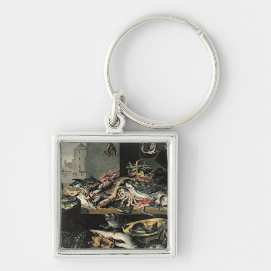 De vismarkt sleutelhanger (Voorkant)