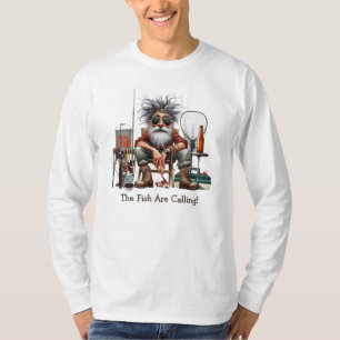 De vissen roepen een T-shirt met lange mouwen