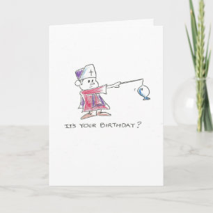 De vissenverjaardag van de bischop kaart