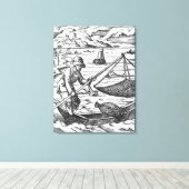 De visser canvas afdruk (Insitu (Houten vloer))