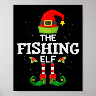 De Visser Elf Kerstmis Familie Matching Pyjama Poster