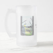 De visser...Frosted Glass Mok... Matglas Bierpul (Links)