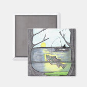 " De visser " Magneet (Voorkant / Achterkant)