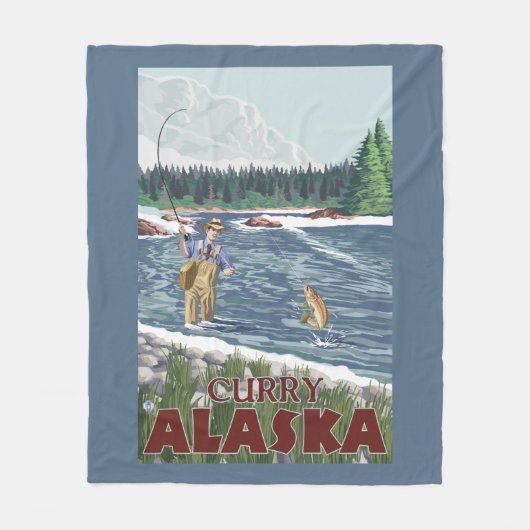 De Visser van de vlieg - Kerrie, Alaska Fleece Deken (Voorkant)