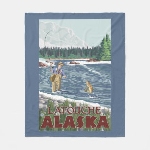 De Visser van de vlieg - Latouche, Alaska Fleece Deken