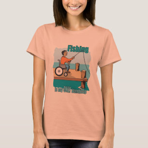 De Visserij van de Rolstoel van de handicap T-shirt