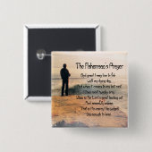 De vissers bidden vierkante button 5,1 cm (Voorkant /achterkant)