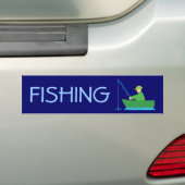 De vissers bumpersticker (Op auto)