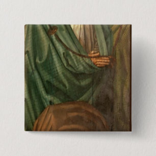 De vissers uit de Polyptych van St. Vierkante Button 5,1 Cm