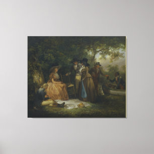De vissersmaaltijd door George Morland Canvas Afdruk
