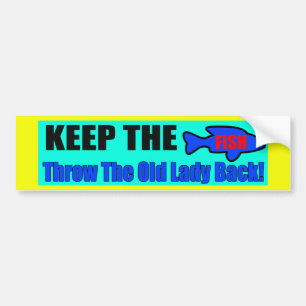 De vissoort Bumpersticker behouden