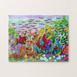 De vistuinpuzzel legpuzzel