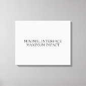 De visuele verklaring | Minimaal interface groot  Canvas Afdruk (Voorkant)
