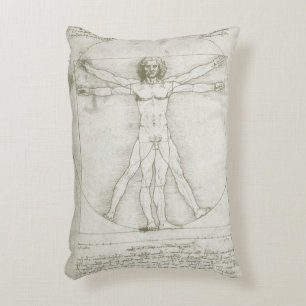 De Vitruviusman van Leonardo da Vinci Accent Kussen