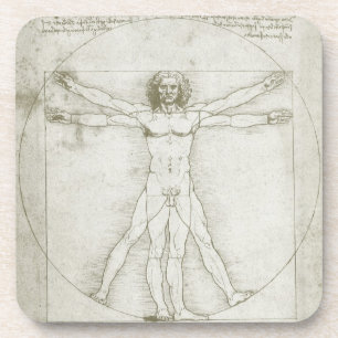 De Vitruviusman van Leonardo da Vinci Drankjes Onderzetter